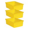 Teacher Created Resources Storage Bin, Plastic, Yellow, 3 PK 20410